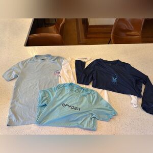 4 pack of boys swim rashguards; 2 short sleeve, 2 long sleeve